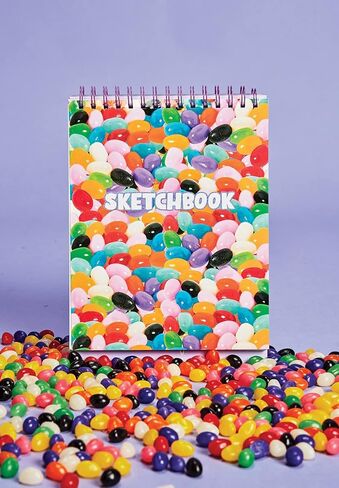 iscream Jelly Bean Jumble 12.5" x 8" Spiral Bound Sketch Pad with Easel Base for Easy Display in Saudi Arabia