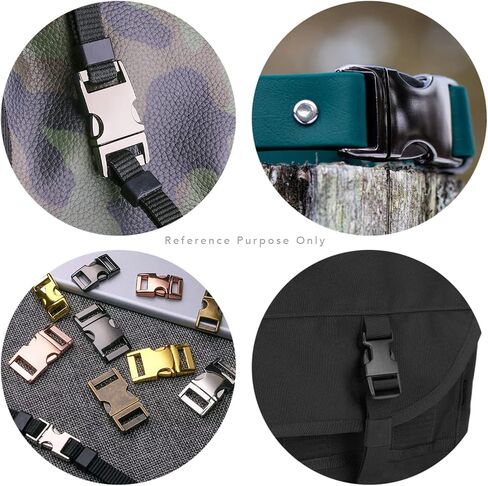 CRAFTMEMORE 1 inch Metal Curved Side Release Buckle Adjustable Clip Lock for Belt Backpacks Dog Collar 2 Pack in Saudi Arabia