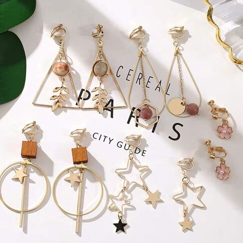 48 قطعة أقراط خرزية طوقية ساحرة المعلقات حلق الدمعة القرط مثلث القرط جولة هوب القرط لصنع المجوهرات DIY الحرف الفن خلق فتاة هدية in Kuwait