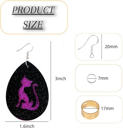 مجموعة صناعة الأقراط من الجلد الصناعي للهالوين 253 قطعة من AOUXSEEM، تتضمن قطعًا مجوفة على شكل دمعة مسبقًا مع نمط الهالوين، وقطع دمعة، وخطافات حلق، وحلقات قفز، وحقائب ذاتية اللصق in Kuwait