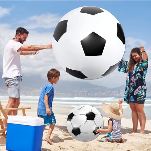 HAOOIE كرة قدم عملاقة قابلة للنفخ مقاس 27 بوصة كرات شاطئ كبيرة ألعاب حمام السباحة ألعاب الشاطئ ديكور حفلات الشاطئ لألعاب الرياضات المائية مستلزمات الحفلات in Kuwait