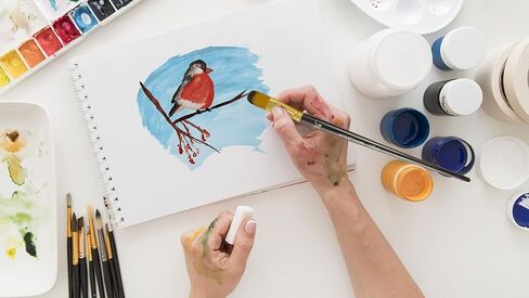 فرشاة طلاء - مجموعة من 15 فرشاة فنية للالوان المائية والاكريليك والطلاء الزيتي - لوازم فنية فاخرة من ماي ارت سكيب™ in Kuwait