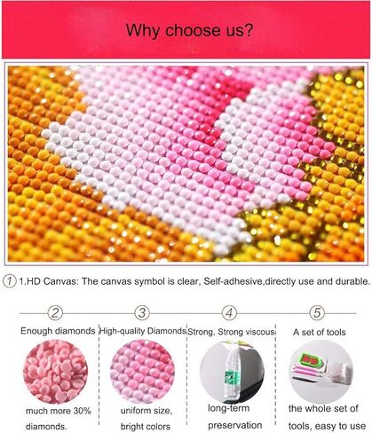 (حصان ملون) - مجموعة رسم ماسي 5 دي بمثقاب كامل، مجموعات رسم حجر الراين الماسي يمكنك صنعها بنفسك للبالغين والاطفال، فن التطريز والحرف اليدوية وديكور المنزل، 50 سم × 41 سم (حصان ملون) in Kuwait