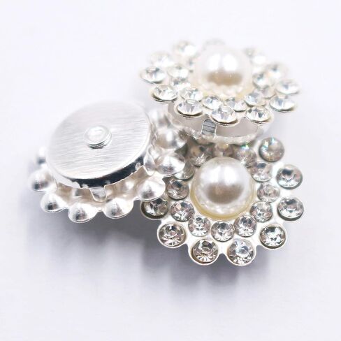 120pcs 14mm Sunflower Pearl Sew On Rhinestones Flatback Crystals Stones Trim Pearl Rhinestones Buttons Fabric Gems Sewing Accessories (crystal-gold) in Kuwait