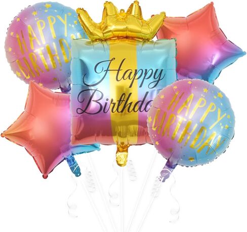 مجموعة بالونات عيد ميلاد سعيد هدية عيد ميلاد من رقائق الفويل لتزيين حفلات أعياد الميلاد للأطفال in Kuwait