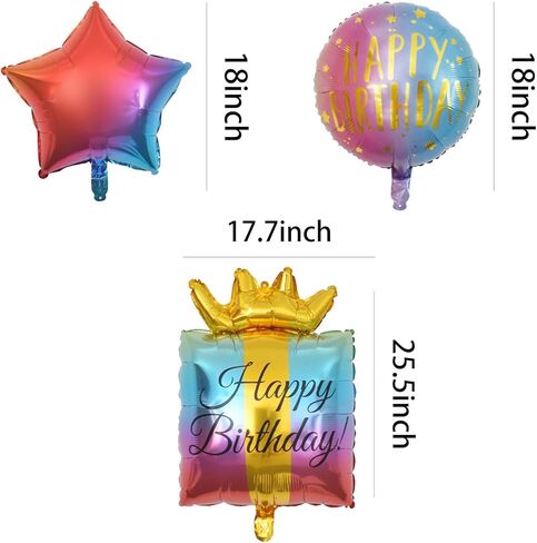 مجموعة بالونات عيد ميلاد سعيد هدية عيد ميلاد من رقائق الفويل لتزيين حفلات أعياد الميلاد للأطفال in Kuwait