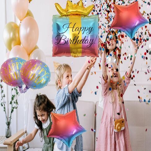مجموعة بالونات عيد ميلاد سعيد هدية عيد ميلاد من رقائق الفويل لتزيين حفلات أعياد الميلاد للأطفال in Kuwait