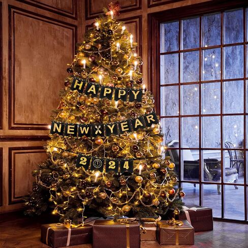 لافتة بعبارة «Happy New Year» 2023 لا تتطلب تركيبها بنفسك باللونين الاسود والذهبي 2023، لافتة ورقية لحفلات رأس السنة الجديدة، خلفية لحفلات ليلة رأس السنة الجديدة، لوازم تزيين حفلات ليلة رأس السنة in Saudi Arabia