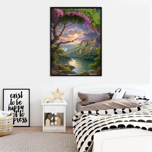 MjhRcll Paint by Number,Paint by Numbers for Adults and Beginner,DIY Acrylic Painting Kits on Canvas Paint by Number Landscape Oil Painting for Home Wall Decor16X20Inch in Kuwait