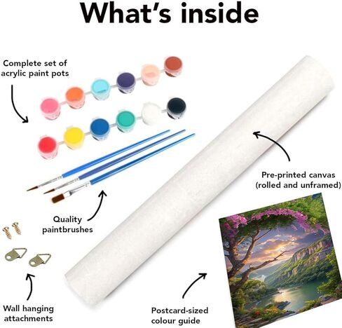 MjhRcll Paint by Number,Paint by Numbers for Adults and Beginner,DIY Acrylic Painting Kits on Canvas Paint by Number Landscape Oil Painting for Home Wall Decor16X20Inch in Kuwait