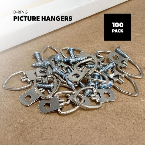 HomeDone D Ring Picture Hangers 100-Pack Heavy Duty with Screws in Kuwait