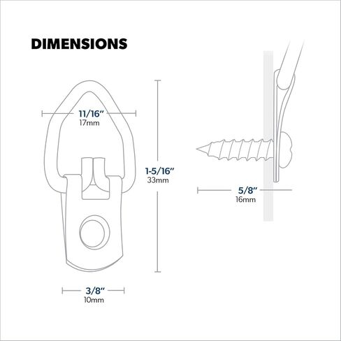 HomeDone D Ring Picture Hangers 100-Pack Heavy Duty with Screws in Kuwait