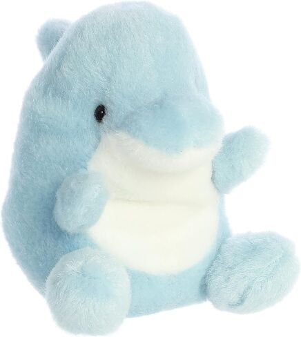 Aurora® Adorable Palm Pals™ Clicks Dolphin™ Stuffed Animal - Pocket-Sized Fun - On-The-Go Play - Blue 5 Inches in Saudi Arabia