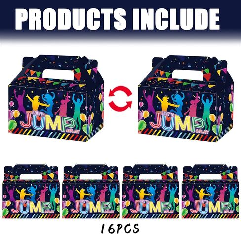 Nuwontun 16 Pieces Trampoline Jump Party Gift Boxes,Jump Birthday Party Decoration in Kuwait