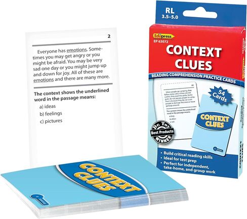 Edupress Reading Comprehension Practice Cards, Informational Text, Blue Level (EP63438) Medium in Saudi Arabia