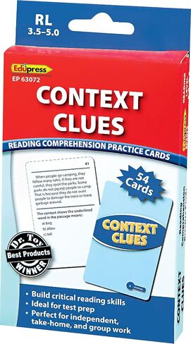 Edupress Reading Comprehension Practice Cards, Informational Text, Blue Level (EP63438) Medium in Saudi Arabia