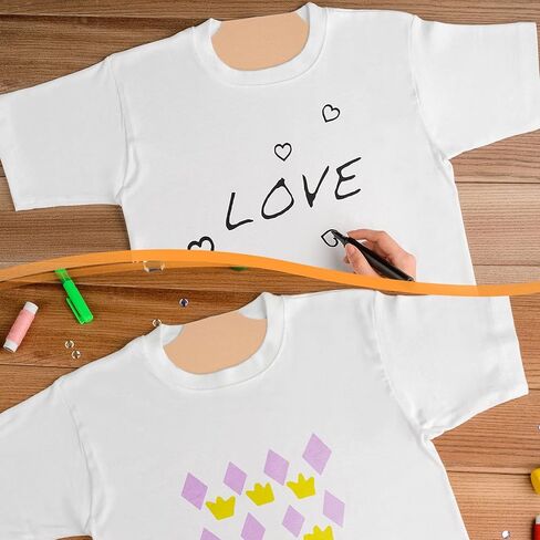 قميص من الورق المقوى مقاس 16 × 13 بوصة من وسادات كرافت مموجة بنية اللون، مستلزمات فنية لرش الطلاء الأكريليك وتي شيرتات للديكور والحرف اليدوية (12 قطعة) in Kuwait