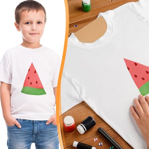 قميص من الورق المقوى مقاس 16 × 13 بوصة من وسادات كرافت مموجة بنية اللون، مستلزمات فنية لرش الطلاء الأكريليك وتي شيرتات للديكور والحرف اليدوية (12 قطعة) in Kuwait