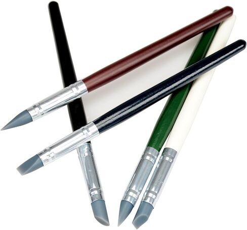 أوسيدو أدوات تشكيل الصلصال اللون التشكيل مسح النحت أدوات الفخارية طرف مطاطي فرش الطلاء حجم 6 in Kuwait