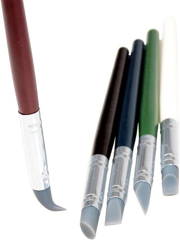 أوسيدو أدوات تشكيل الصلصال اللون التشكيل مسح النحت أدوات الفخارية طرف مطاطي فرش الطلاء حجم 6 in Kuwait