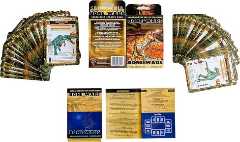 لعبة بطاقات التداول لهواة جمع الديناصورات من CLADE-GRAVIM أعلى من The Clade - Bone Wars Ornithischia 53 Card Starter Deck in Saudi Arabia