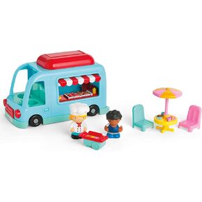 Kidoozie Cruisin Cuisine Playset, 7 Piece Lights and Sounds Food Truck, Imaginative Figure Play, for Children 18 Months and Up, Multi