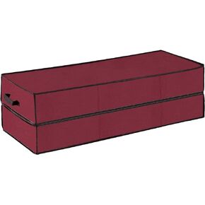 Rolling Wrapping Paper Storage Organizer-Ultimate Present Wrap Station on Wheels- Holds Holiday Gift Bags, 30-40" Rolls, Bows & Ribbon by Elf Stor, 42"L x 16"W x 13"H, Burgundy Red