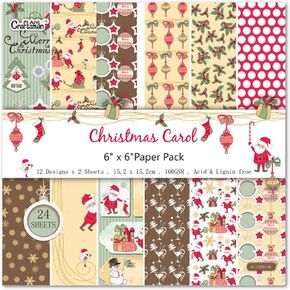 PUIKSXER 24 Sheets Christmas Theme Scrapbook Paper, 6 inches Pattern Paper Pack, Single-Sided Decorative Craft Journaling Supplies for DIY Planners Art Collage Album in Kuwait