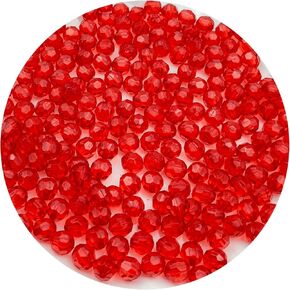 1000pcs 6mm Acrylic Round Crystal Beads Faceted Spacer Color Beads for Jewelry Making DIY Bead Bracelet Necklace Earrings(Light Purple)