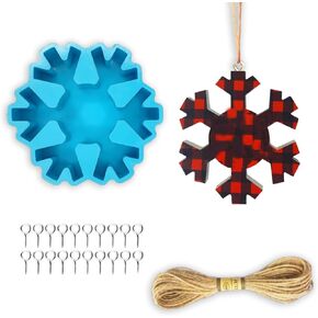 قالب فريشي ندفة الثلج لعيد الميلاد، قالب سيليكون كبير للسيارة للخرز العطري، منعشات السيارة، قالب جص شمع الصابون والشمع والطين من أجل حرفة راتنجات الإيبوكسي DIY، ديكور منزل عيد الميلاد in Kuwait