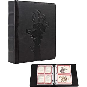 Forged Dice Co Curiosities Cache Monster Card & Spellcard Organizer Binder مع الصفحات (Rise the Dead Edition) حامل بطاقات Spellbook لبطاقات Spell & Monster - يناسب بطاقات D&D MTG Magic Yugioh