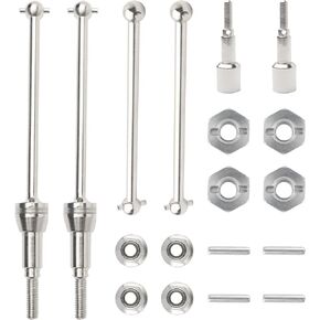 90207 Metal Rear Wheel Shafts Spare Parts for 1:12 Bruhless Brushed 901A 903A 905A HM124 RC Car Trucks