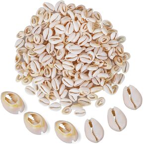 100 PCS 0.63"-0.71" Natural Spiral Cowrie Shell Cut African Cowrie Shells, Beach Seashells with Hole for DIY Craft Jewelry Making, Adorning Hair Locks and Braids (16-18mm, Grey)