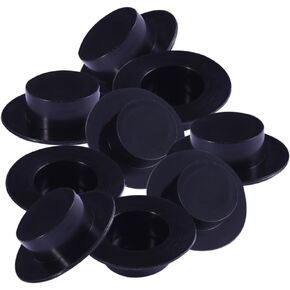 Mini Plastic Top Hats 50pcs Mini Plastic Top Hats Plastic Miniature Top Hat for Christmas Dollhouse Home Decors Christmas Black Top Hats in Saudi Arabia