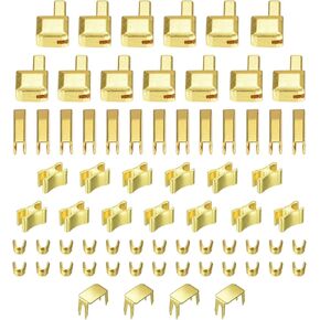 uxcell Zipper Repair Kits, 3 Metal Latch Slider Retainers Box & Insertion Pins & Top Bottom Stoppers for Bag Coat Zippers Replacing (69Pcs, Bronze) in Kuwait
