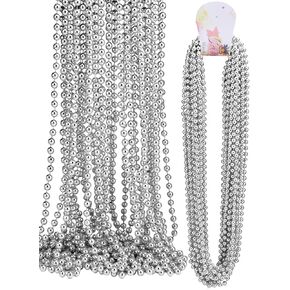 7mm Multiple Colour Faux Pearl Beads Necklaces Bulk Party Favor Plastic Play Pearl for Flapper Tea Party Gatsby 20's Wedding Decorations,32" Carnival Necklaces for Christmas Party St. Patrick's Day Costume Necklace in Kuwait