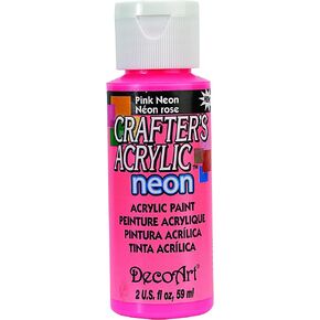 Crafter's Acrylic All Purpose Paint 2 Ounces-Pink Neon