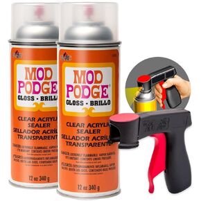 Mod Podge Spray Acrylic Sealer Glossy 2-Pack, Clear Coating Matte Paint Sealer Spray, Spray Can Sprayer Handle in Saudi Arabia
