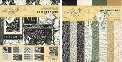 الرسم 45 ملاحظة. حزمة مجموعة I Love You - حزمة مجموعة 12 × 12 + 12 × 12 حزمة ورق مزدوجة الجوانب in Kuwait