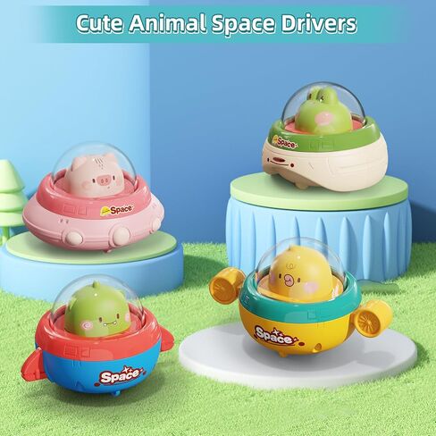 ألعاب الأطفال على شكل سيارة حيوانات من NUMBERFUN، لعبة سيارات الضغط والذهاب للأطفال الصغار من عمر 1 إلى 2 3 سنوات، هدية عيد الميلاد الأولى للأطفال الصغار الذين تتراوح أعمارهم بين 1-2 سنة، ألعاب سيارات للرضع ذات طابع فضائي لصبي وفتاة تبلغ من العمر سنة واحد in Saudi Arabia