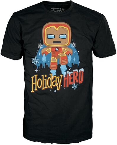 فانكو بوب! تي شيرت محاصر: Marvel Holiday - Gingerbread Iron Man - L in Saudi Arabia