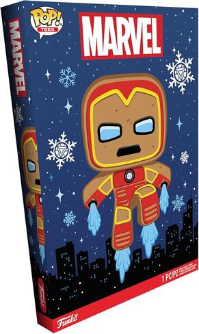 فانكو بوب! تي شيرت محاصر: Marvel Holiday - Gingerbread Iron Man - L in Saudi Arabia
