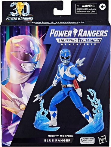 Power Rangers Lightning Collection Remastered Mighty Morphin Blue Ranger 6-Inch Action Figure, Toys for Boys and Girls Ages 4 and Up in Saudi Arabia