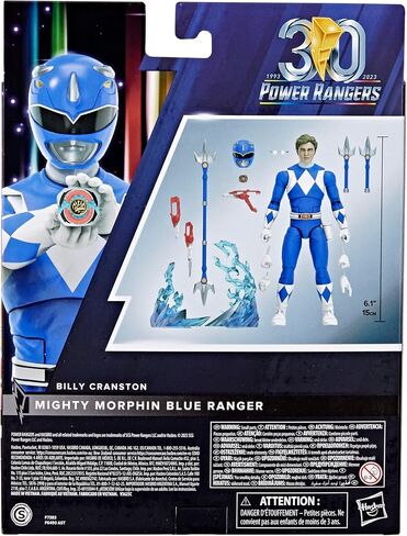 Power Rangers Lightning Collection Remastered Mighty Morphin Blue Ranger 6-Inch Action Figure, Toys for Boys and Girls Ages 4 and Up in Saudi Arabia