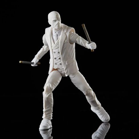 Marvel Legends Series Disney Plus Mr. Knight MCU Series Action Figure 6-inch Collectible Toy, Includes 4 Accessories and 1 Build-A-Figure Part,White in Saudi Arabia