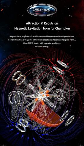 CuberShop GAN 12 MagLev مطلي بالأشعة فوق البنفسجية، GAN 12 M MagLev 2021 Flagship 3x3 مكعب سرعة مغناطيسي بدون ملصقات، GAN 12 M Pro 3x3 (مكعب سرعة GAN12 MagLev بالأشعة فوق البنفسجية، لامع ومطلي بالأشعة فوق البنفسجية وداخلي أساسي) in Kuwait