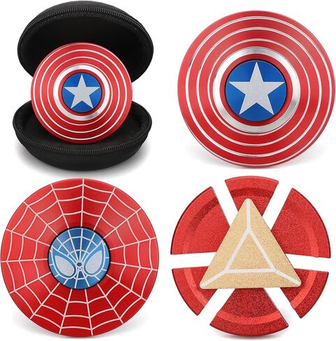 مجموعة فيدجيت سبينرز المعدنية الرائعة، أداة دوارة يدوية بطرف إصبع للبالغين والأطفال، لعبة فيجيتس، ألعاب مكتبية، هدايا أدوات للأعمار من 4 إلى 12 عامًا للأولاد، جوائز، مكافآت، هدايا حفلات عيد الميلاد، حشو حقيبة جودي in Kuwait