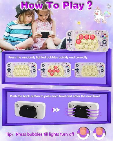 Fast Push Game Fidget Toys for Kids Adults, Push it Fidget Popper Games Quick Push Game Handheld Sensory Console Toys for Kids 6-12, Birthday Gifts for Boys, Girls, Teen (Astronaut) in Kuwait