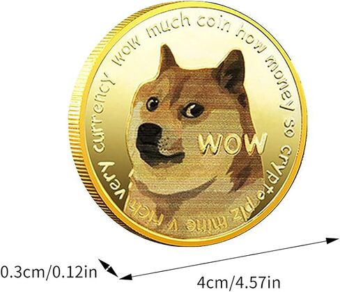 عملة تذكارية للعملات المعدنية دوجكوين إصدار محدود للعملات المعدنية مع حافظة واقية قطعة واحدة in Kuwait