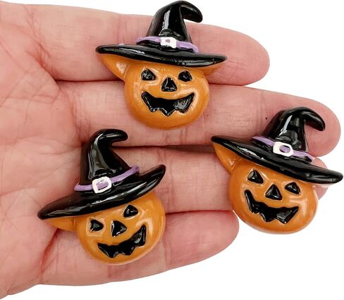 PEPPERLONELY 10PC Halloween Candy Corn Resin Flatback Cabochon DIY Flatback Scrapbooking Embellishment Decoration Craft Making, 21 x 26mm in Saudi Arabia